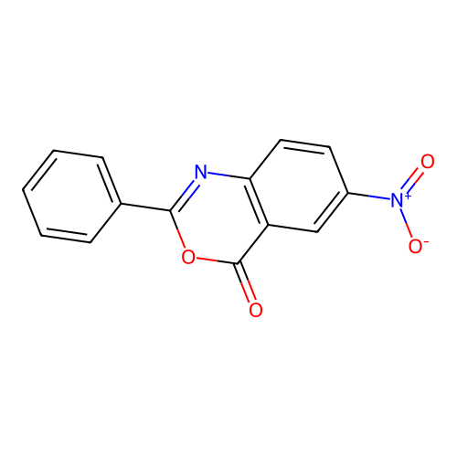 6-Nitro-2-phenyl-4H-3,1-benzoxazin-4-one structure