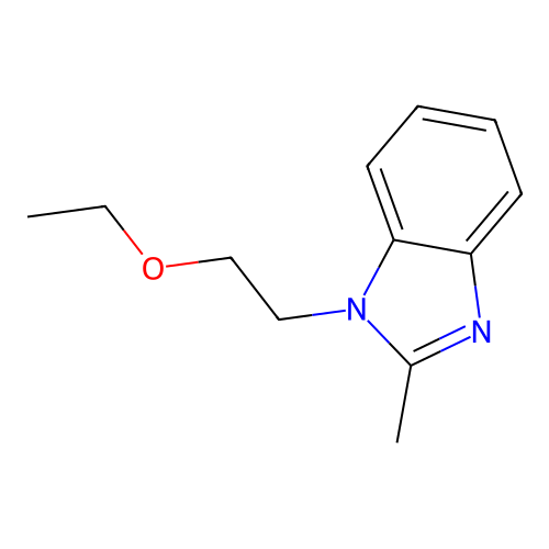 1-(2-ethoxyethyl)-2-methyl-1H-benzimidazole structure