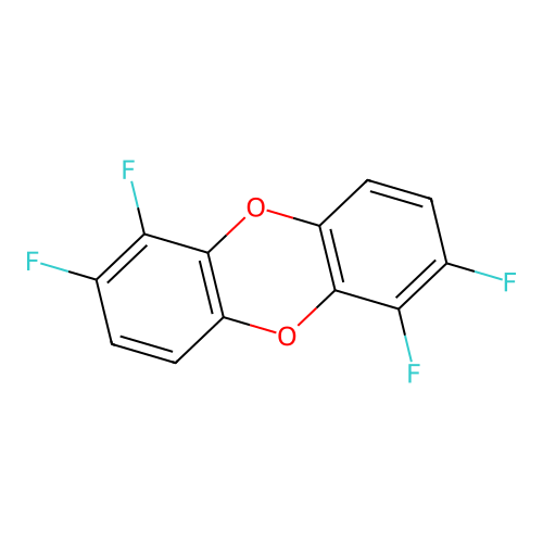 1,2,6,7-Tetrafluorodibenzo-p-dioxin structure