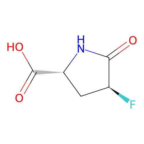 (4S)-4-Fluoro-5-oxo-D-proline structure