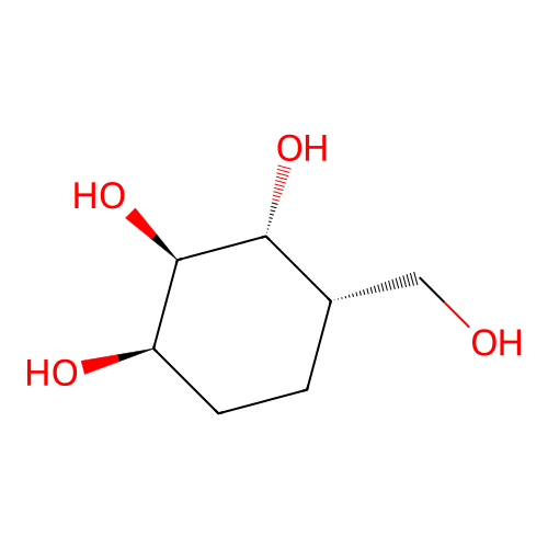(1R,2R,3R,4S)-4-(Hydroxymethyl)-1,2,3-cyclohexanetriol structure