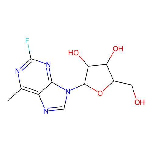 2-Fluoro-6-methyl-9-pentofuranosyl-9h-purine structure