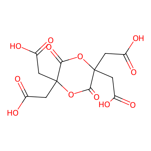 3,6-Dioxo-1,4-dioxane-2,2,5,5-tetraacetic acid structure