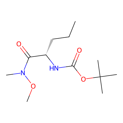 (S)-tert-butyl 1-(methoxy(methyl)amino)-1-oxopentan-2-ylcarbamate structure