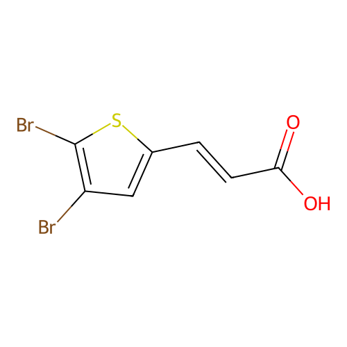 (2E)-3-(4,5-Dibromothiophen-2-YL)prop-2-enoic acid structure