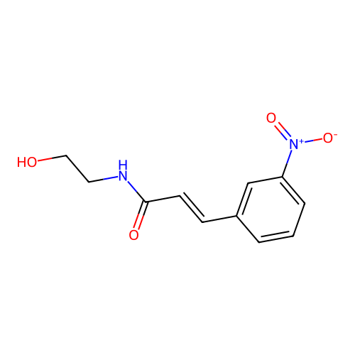 Cinnamamide, N-(2-hydroxyethyl)-3-nitro- structure
