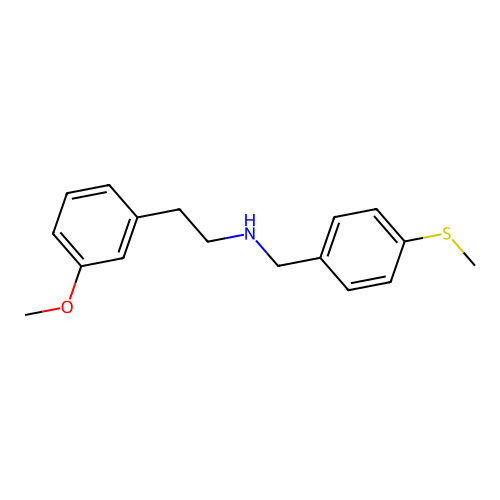 2-(3-Methoxyphenyl)-N-[4-(methylthio)benzyl]ethanamine structure