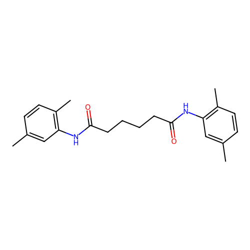 N,N'-bis(2,5-dimethylphenyl)hexanediamide structure