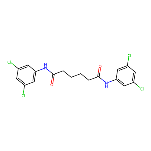 N,N'-bis(3,5-dichlorophenyl)hexanediamide structure