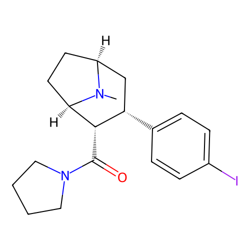 (1beta,5beta)-2beta-Pyrrolizinocarbonyl-3beta-(4-iodophenyl)tropane structure
