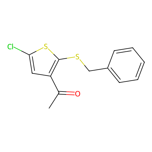 1-(2-(Benzylthio)-5-chlorothiophen-3-yl)ethanone structure