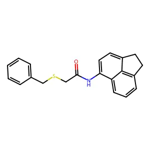 2-(benzylsulfanyl)-N-(1,2-dihydroacenaphthylen-5-yl)acetamide structure