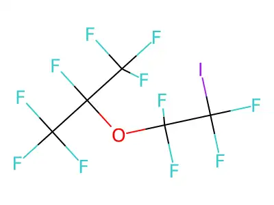 1,1,1,2,3,3,3-Heptafluoro-2-(1,1,2,2-tetrafluoro-2-iodoethoxy)propane structure