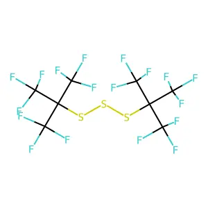 Di(tert-butyl) trisulfide, perfluoro- structure
