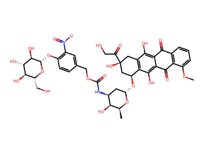 N-(4-Glucuronyl-3-nitrobenzyloxycarbonyl)doxorubicin structure