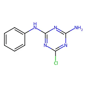 6-chloro-N-phenyl-1,3,5-triazine-2,4-diamine structure