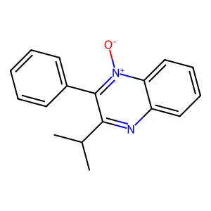 1-Oxido-2-phenyl-3-propan-2-ylquinoxalin-1-ium structure