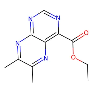 Ethyl 6,7-dimethylpteridine-4-carboxylate structure