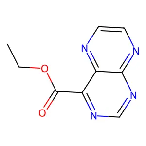 Ethyl 4-pteridinecarboxylate structure