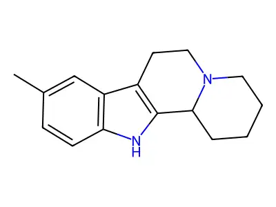 9-Methyl-1,2,3,4,6,7,12,12b-octahydroindolo(2,3-a)quinolizine structure