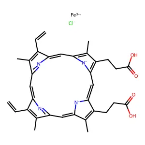 氯化血紅素 structure