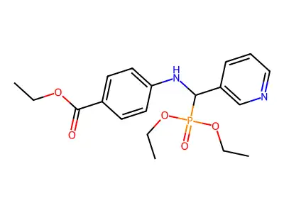Benzoic acid, 4-(((diethoxyphosphinyl)-3-pyridinylmethyl)amino)-, ethyl ester structure