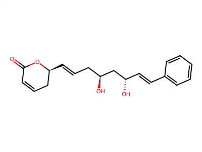 2-(4,6-Dihydroxy-8-phenylocta-1,7-dienyl)-2,3-dihydropyran-6-one structure