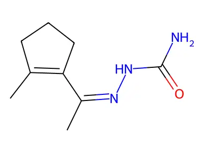 [(Z)-1-(2-methylcyclopenten-1-yl)ethylideneamino]urea structure