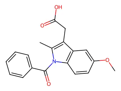 1-Benzoyl-5-methoxy-2-methylindole-3-acetic acid structure