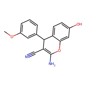 2-Amino-7-hydroxy-4-(3-methoxyphenyl)-4H-chromene-3-carbonitrile structure