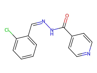 N-[(2-chlorophenyl)methylideneamino]pyridine-4-carboxamide structure