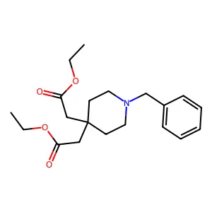 Diethyl 2,2'-(1-benzylpiperidine-4,4-diyl)diacetate structure