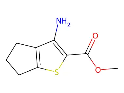 methyl 3-amino-5,6-dihydro-4H-cyclopenta[b]thiophene-2-carboxylate structure