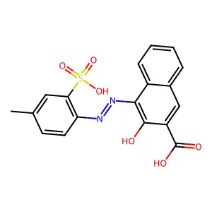 3-Hydroxy-4-((4-methyl-2-sulphophenyl)azo)-2-naphthoic acid structure
