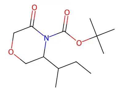 Tert-butyl 3-butan-2-yl-5-oxomorpholine-4-carboxylate structure