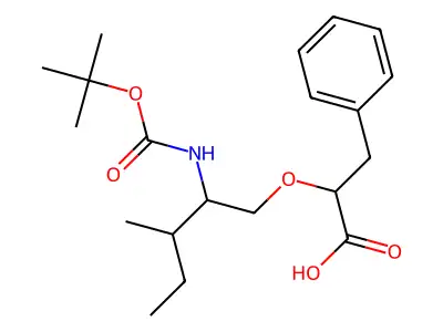 (2S)-[(2'S)-t-Boc-amino-(3'S)-methyl-1-pentyloxy]-3-phenylpropionic Acid structure