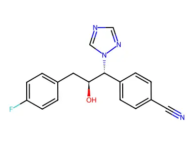 4-(3-(4-Fluorophenyl)-2-hydroxy-1-(1,2,4-triazol-1-yl)propyl)benzonitrile structure
