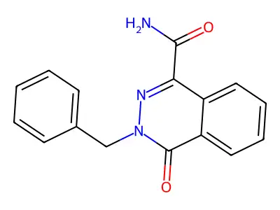 3-Benzyl-4-oxo-3,4-dihydrophthalazine-1-carboxamide structure