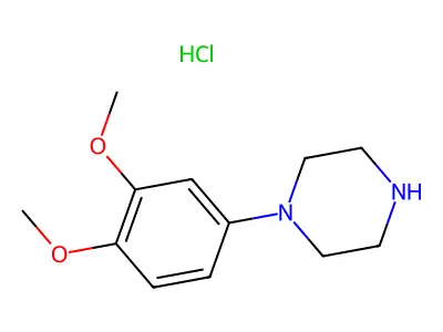 1-(3,4-Dimethoxyphenyl)piperazin-4-ium chloride structure