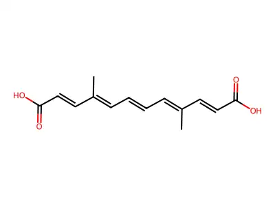 4,9-二甲基十二碳-2,4,6,8,10-五烯二酸 structure