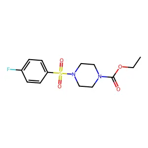 Ethyl 4-(4-fluorophenyl)sulfonylpiperazine-1-carboxylate structure
