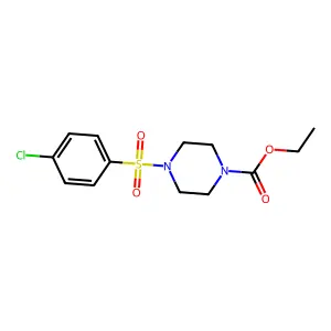 Ethyl 4-[(4-chlorophenyl)sulfonyl]-1-piperazinecarboxylate structure