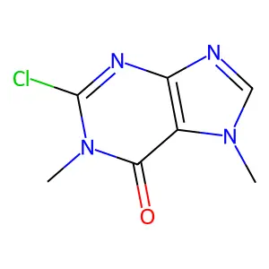 2-Chloro-1,7-dimethyl-1,7-dihydro-6H-purin-6-one structure