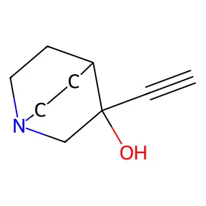 (3R)-3-ethynyl-1-azabicyclo[2.2.2]octan-3-ol structure