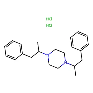 Piperazine, 1,4-bis(alpha-methylphenethyl)-, dihydrochloride, meso- structure