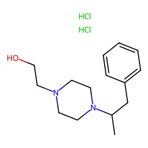 1-Piperazineethanol, 4-(alpha-methylphenethyl)-, dihydrochloride structure