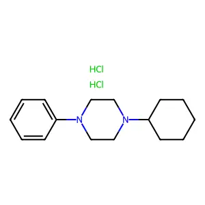 Piperazine, 1-cyclohexyl-4-phenyl-, dihydrochloride structure