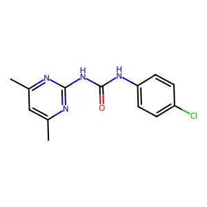 Urea, 1-(p-chlorophenyl)-3-(4,6-dimethyl-2-pyrimidinyl)- structure