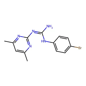 Guanidine, 1-(p-bromophenyl)-3-(4,6-dimethyl-2-pyrimidinyl)- structure