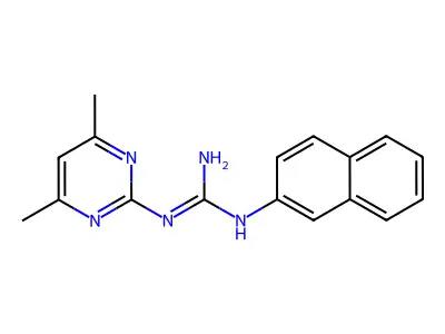 1-(4,6-Dimethylpyrimidin-2-yl)-3-(naphthalen-2-yl)guanidine structure